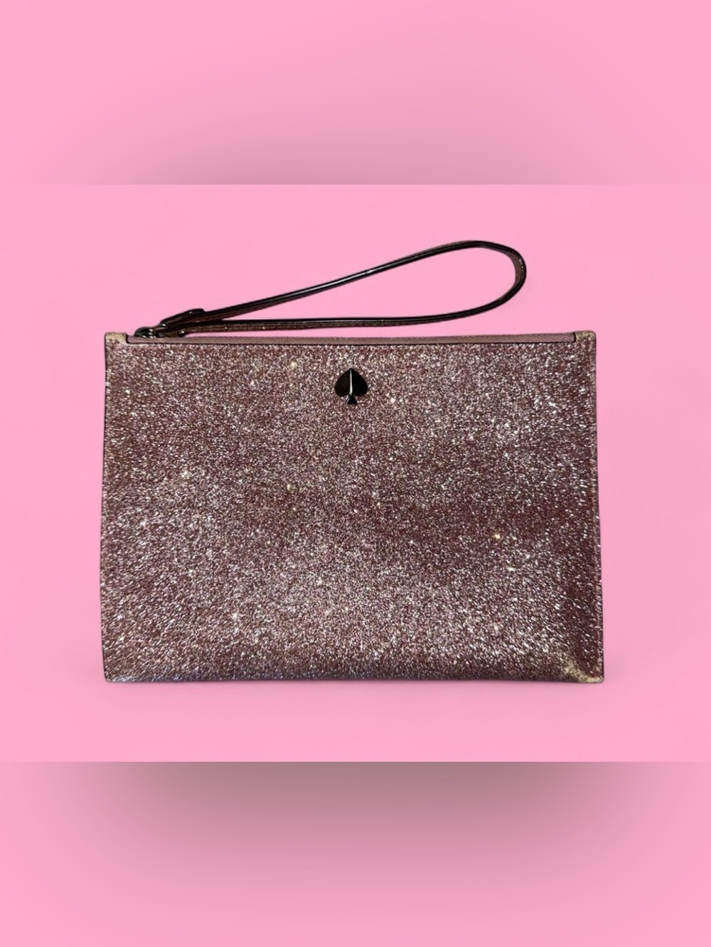 kate spade Glitter Wristlet Clutch - Rose